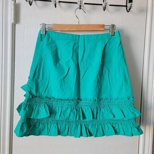 J.Crew Ruffle Skirt in Cotton-Poplin